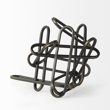 Henderson 10.4L x 8.3W x 7.7H Black Metal Paperclip Decorative Object