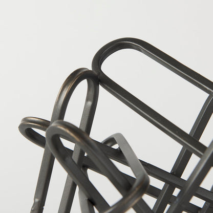Henderson 10.4L x 8.3W x 7.7H Black Metal Paperclip Decorative Object