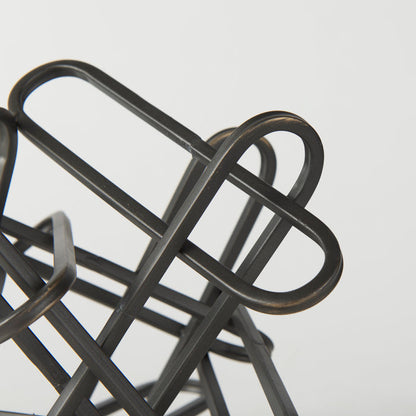 Henderson 10.4L x 8.3W x 7.7H Black Metal Paperclip Decorative Object