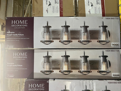 Home Decorators Collection Georgina 4 Light Vanity Fixture - Weathered Iron
