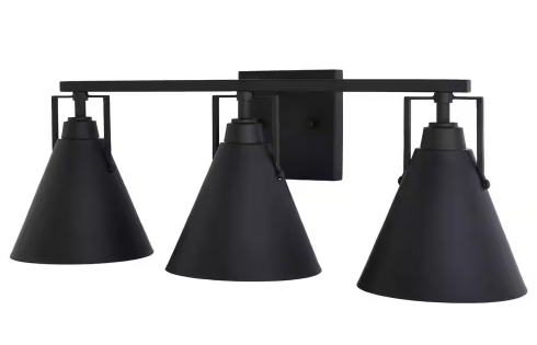 Home Decorators Collection Insdale 3 Light Vanity Fixture - Matte Black