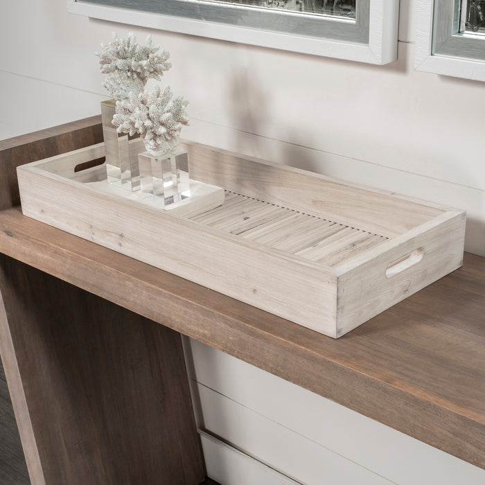 Horatio 28L x 12W Natural Wood Rectangular Serving Tray
