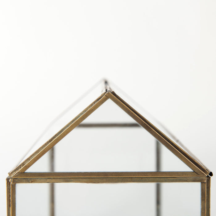 Hutt 16L x 6W x 9H Gold Glass Terrarium Box