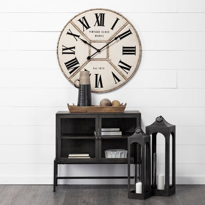 Ina Short Charcoal Metal Candle Holder Lantern