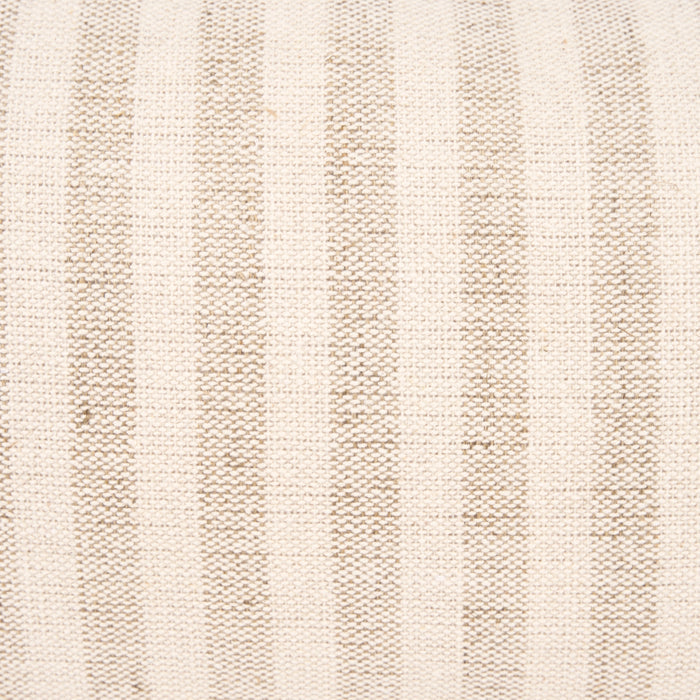Jace Cream w/ Beige Stripe Lumbar Decorative Pillow Cover