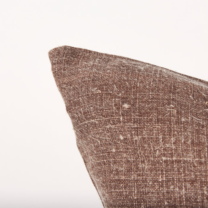 Jack Brown Linen Square Decorative Pillow Cover