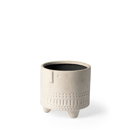 Jacob I Short White Ceramic Smiling Face Vase