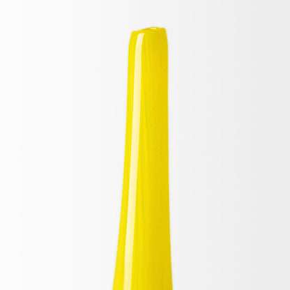 Jasse Large Yellow/Gray Ombre Glass Vase