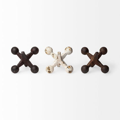 Jax Set of 3 8L x 7W Cast Iron Metal Jacks