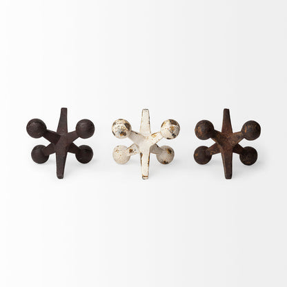 Jax Set of 3 8L x 7W Cast Iron Metal Jacks
