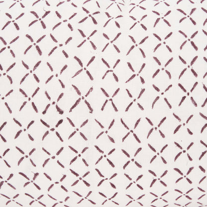 Jayden Cream w/ Merlot Print Linen Lumbar Decorative Pillow Cover