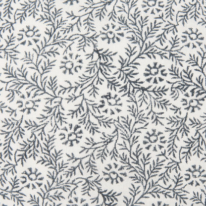 Jayne Cream w/ Indigo Print Linen Lumbar Decorative Pillow Cover