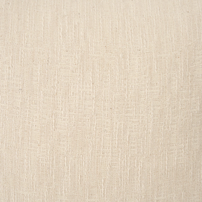 Jenner Cream Cotton-Linen Blend Decorative Square Pillow Cover
