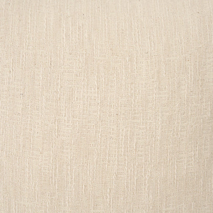 Jenner Cream Cotton-Linen Blend Decorative Square Pillow Cover
