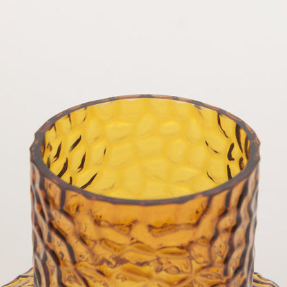 Jolene Short Amber Glass Vase