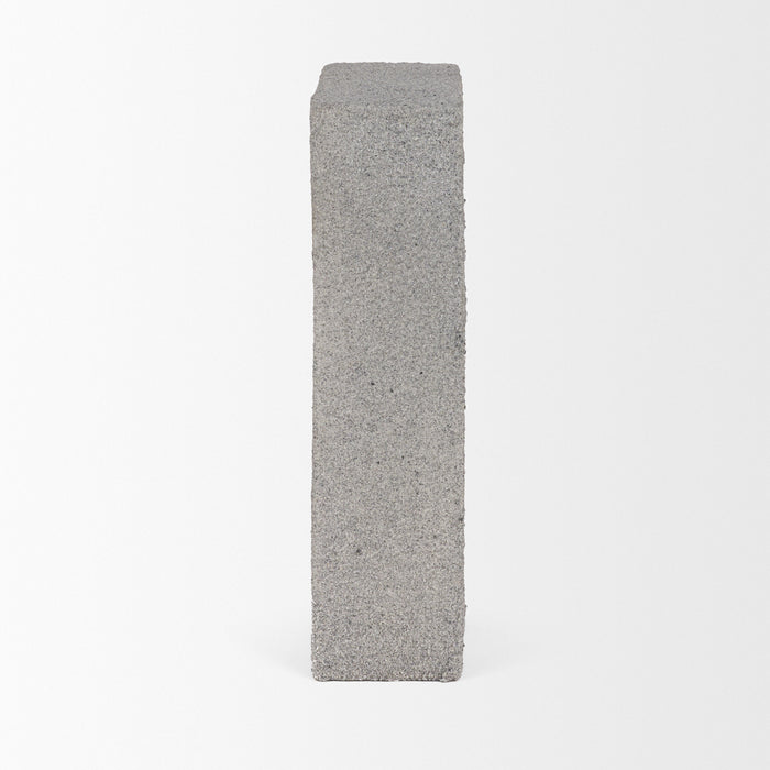 Kacia Resin Textured Concrete Gray Decorative Object
