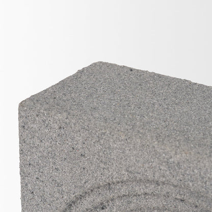 Kacia Resin Textured Concrete Gray Decorative Object