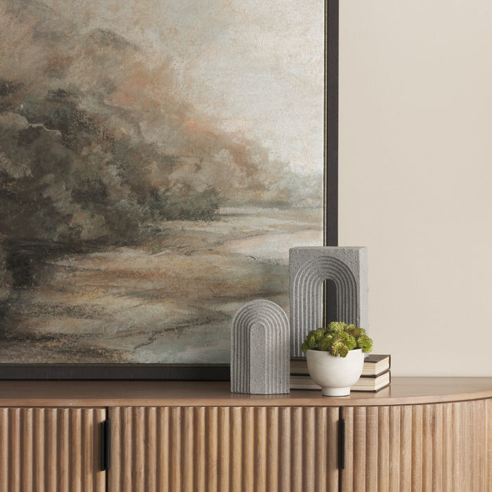 Kael Resin Textured Sandstone Decorative Object