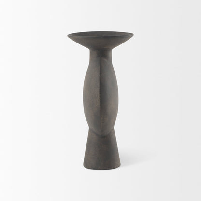 Kaz 6.7L x 5.5W x 11.2H Earthy Brown Ceramic Vase