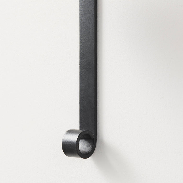 Kero 5.9L x 6.9W x 24.0H Black Metal Wall Candle Holder