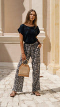 Boat Neckline Mareva Top - Hash Ash