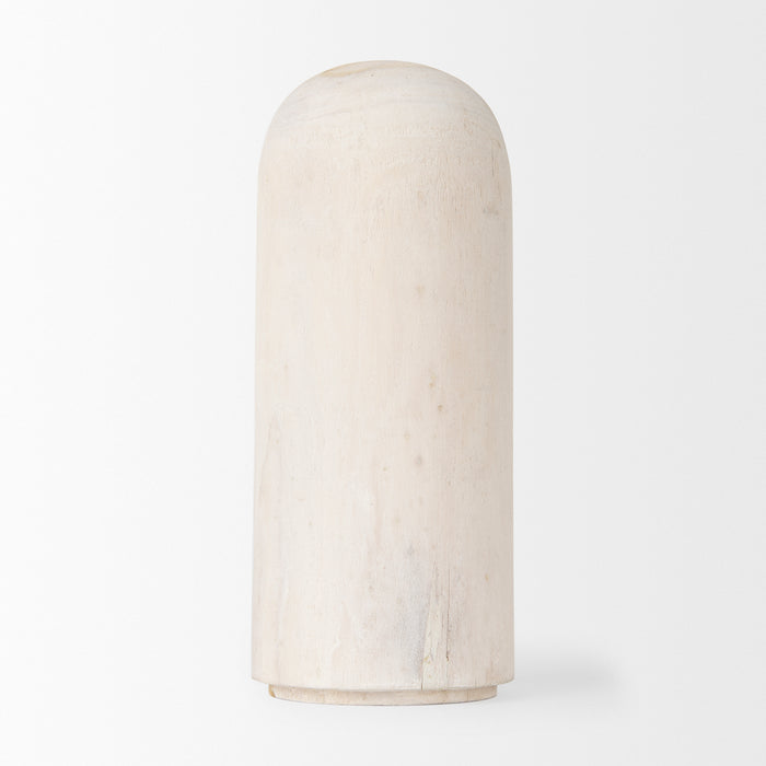 Knox Medium White-Wash Wood Decorative Object