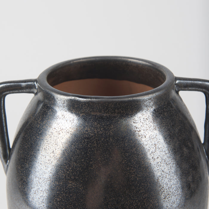 Kora Medium Dark Metallic Double Ear Vase