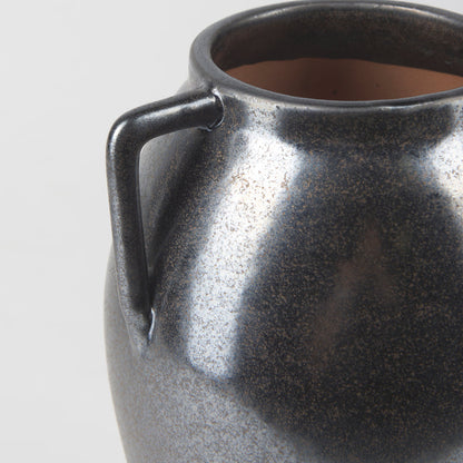 Kora Medium Dark Metallic Double Ear Vase