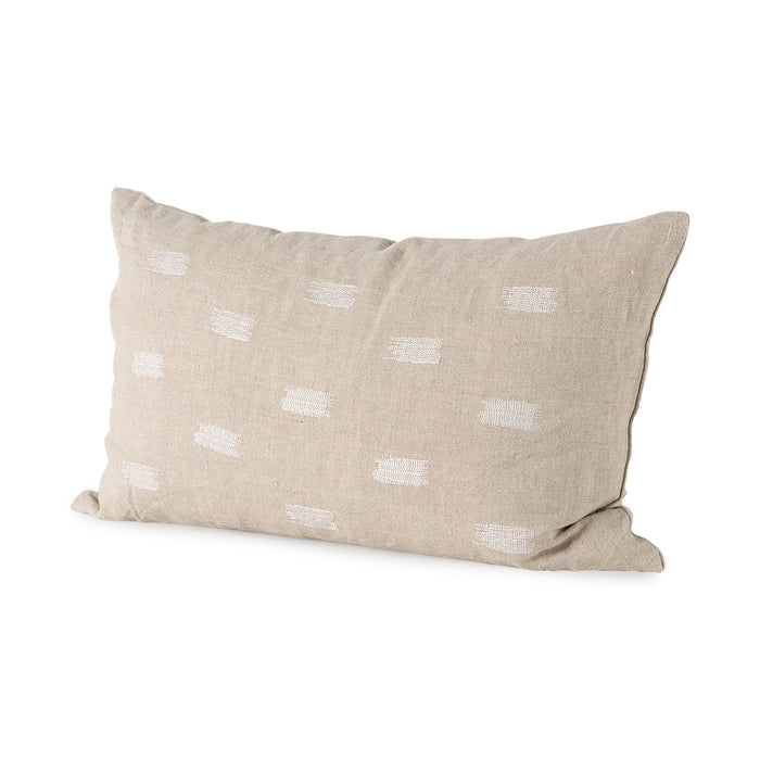 Lacey 13 x 21 Beige/White Decorative Pillow Cover