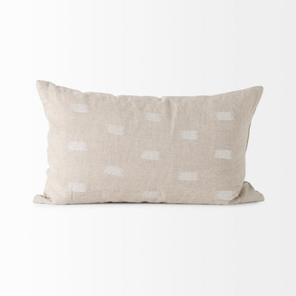 Lacey 13 x 21 Beige/White Decorative Pillow Cover