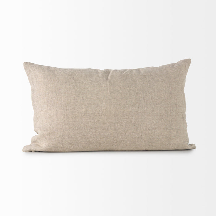 Lacey 13 x 21 Beige/White Decorative Pillow Cover