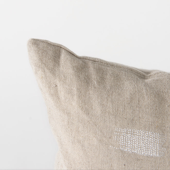 Lacey 13 x 21 Beige/White Decorative Pillow Cover