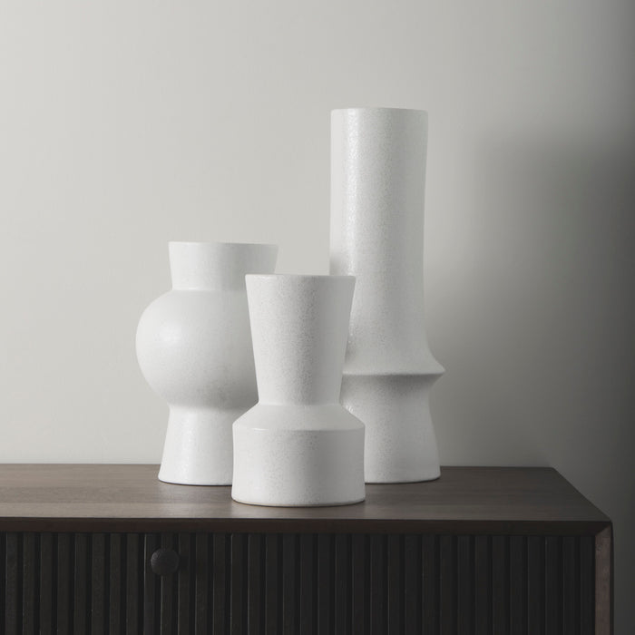 Laforge 9.4H Small White Ceramic Vase