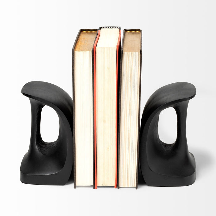 Last Cobbler's (Set of 2) 8L x 6W Black Shoemaker Tool Bookends