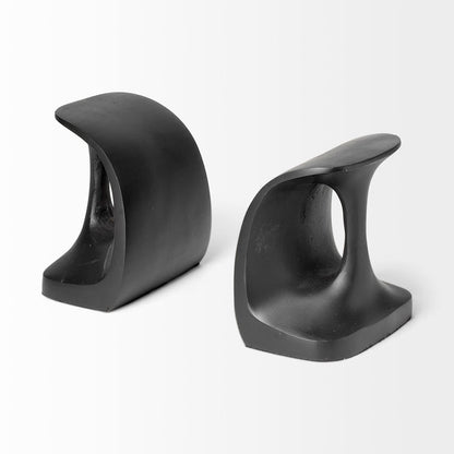 Last Cobbler's (Set of 2) 8L x 6W Black Shoemaker Tool Bookends