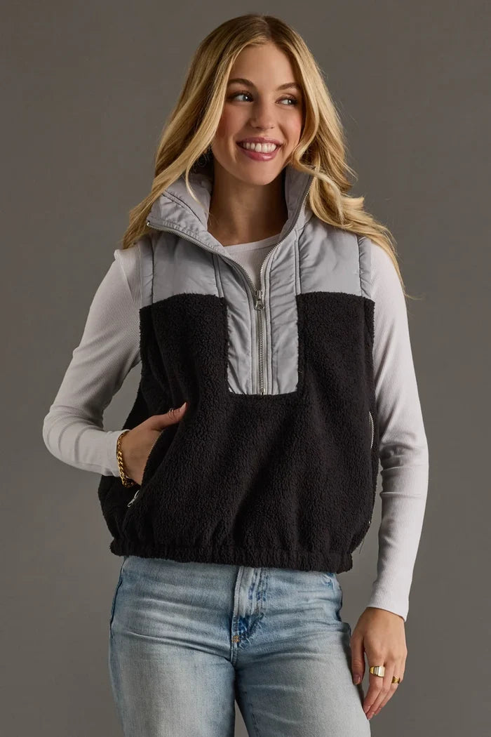 Light Grey & Black Vest