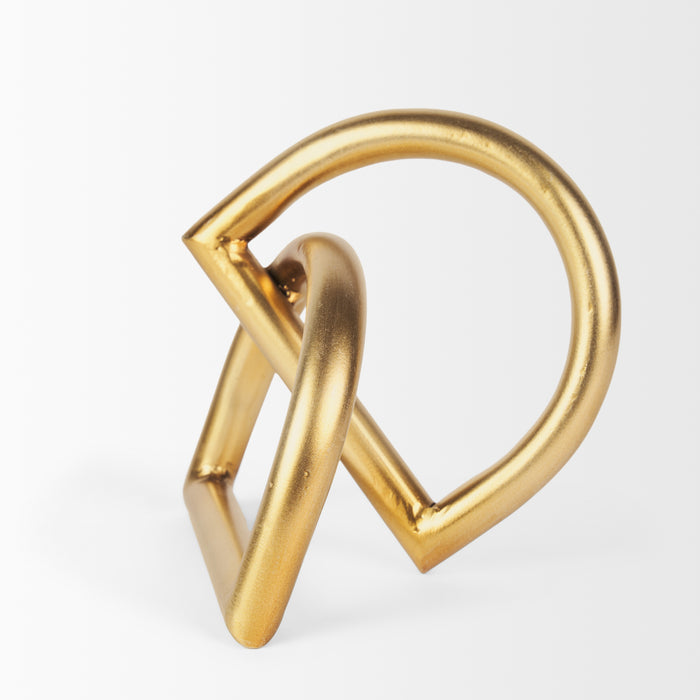 Locke Small Matte Gold Metal Decorative Object