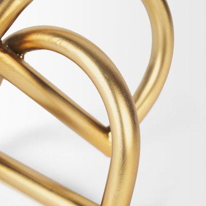 Locke Small Matte Gold Metal Decorative Object