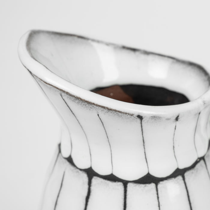 Lome Small White/Black Ceramic Jug