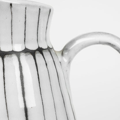 Lome Small White/Black Ceramic Jug