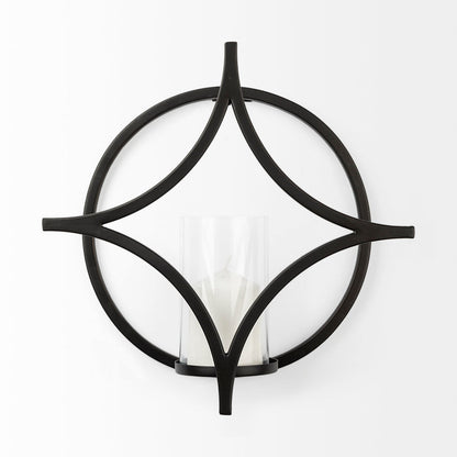 Lyra I Black Wall Candle Holder