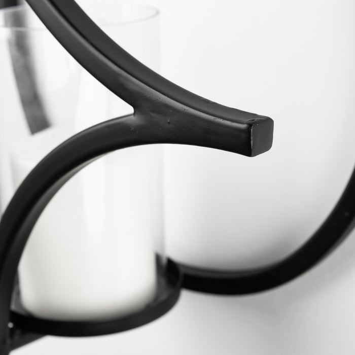 Lyra I Black Wall Candle Holder