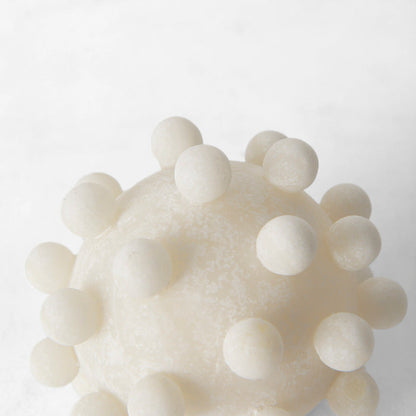 Malo 4.7L x 4.7W x 4.7H Cream Resin Small Sphere Decorative Object