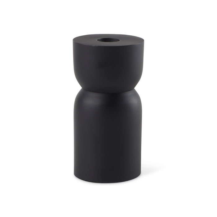 Malta Small Black Metal Candle Holder