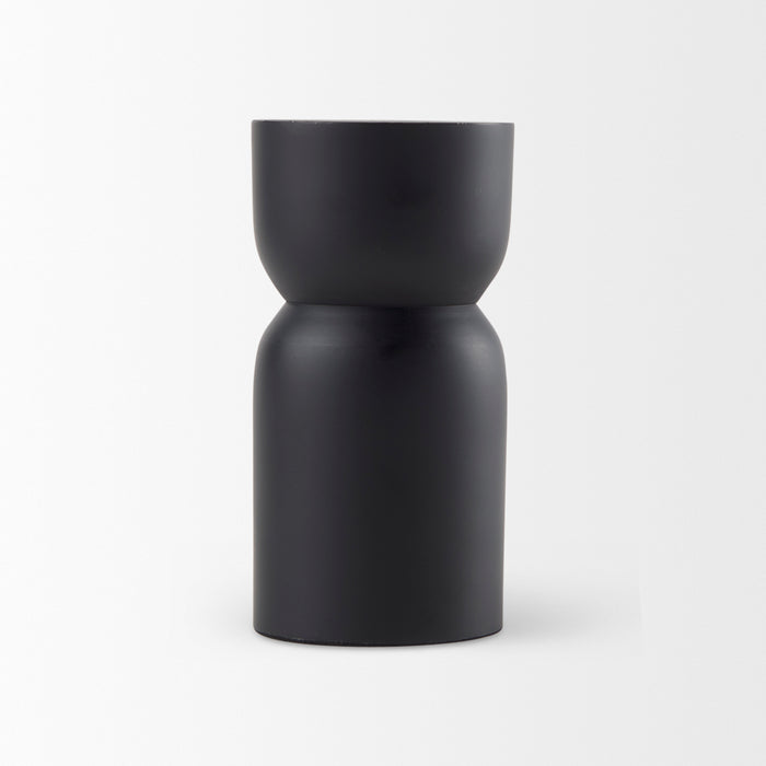 Malta Small Black Metal Candle Holder