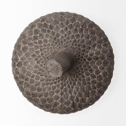 Mandor I (Small) 6L x 6W Brown Resin Acorn Box