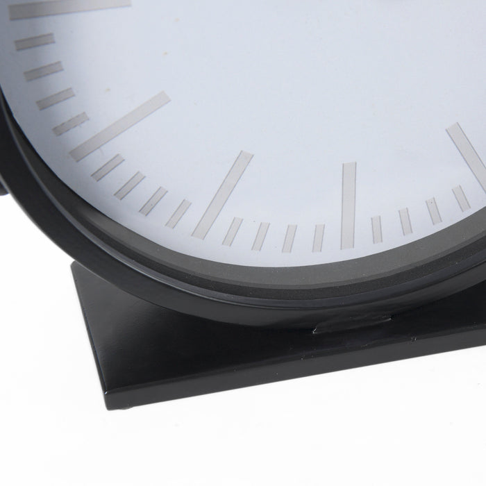 Marian 11.0L x 3.1W x 11.0H Black Studded Round Table Clock