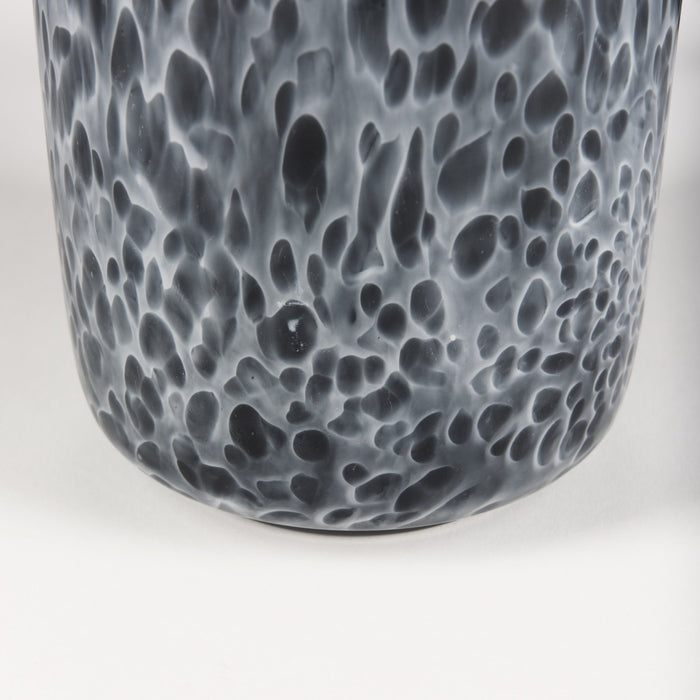 Masai Medium Black Mottled Glass Vase