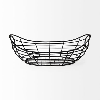 Mateo 22.0L x 12.0W x 7.9H Black Metal Basket