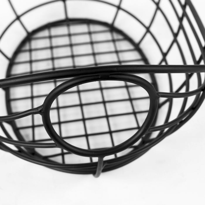 Mateo 22.0L x 12.0W x 7.9H Black Metal Basket